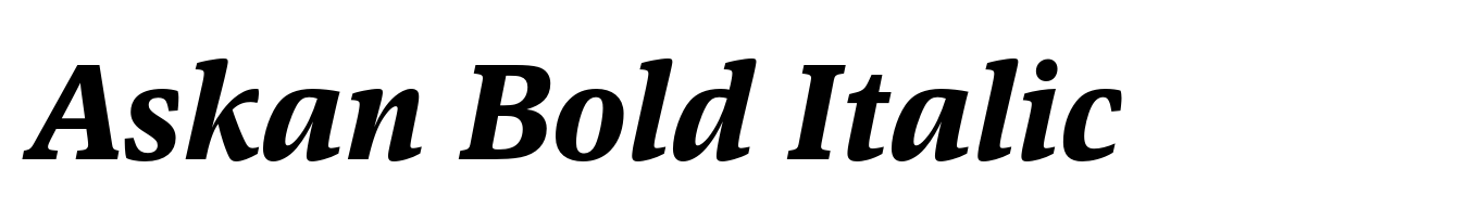 Askan Bold Italic
